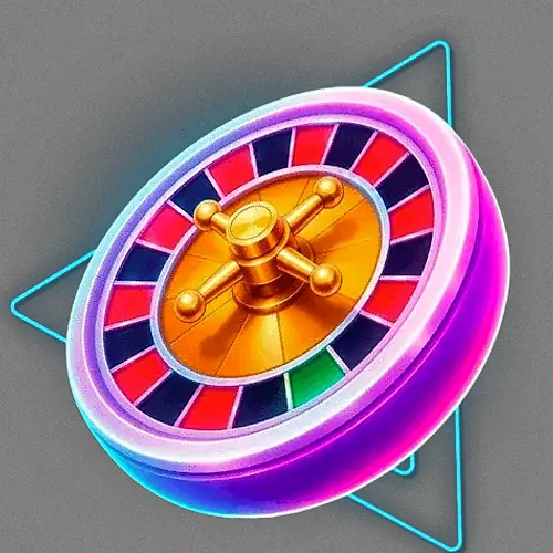 Neon roulette wheel