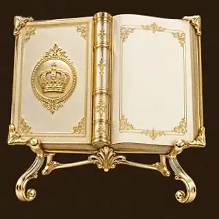 Ornate open book — Cashmo