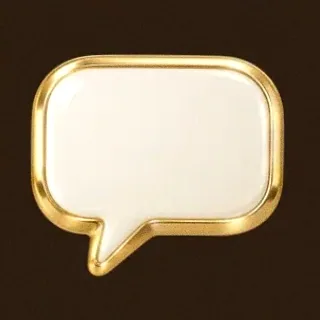 Gold speech bubble — Cashmo